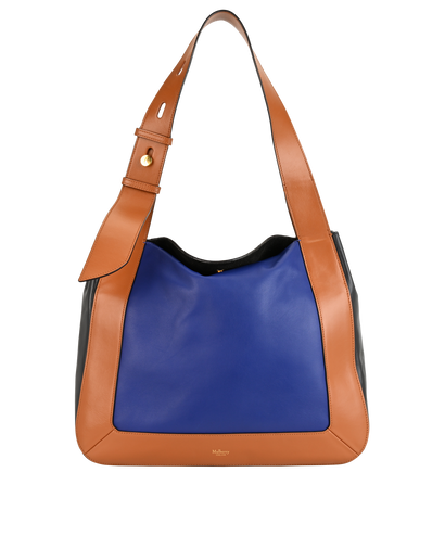 Marloes Hobo, £450, Handbags, Blue/Tan, Leather, Front view
